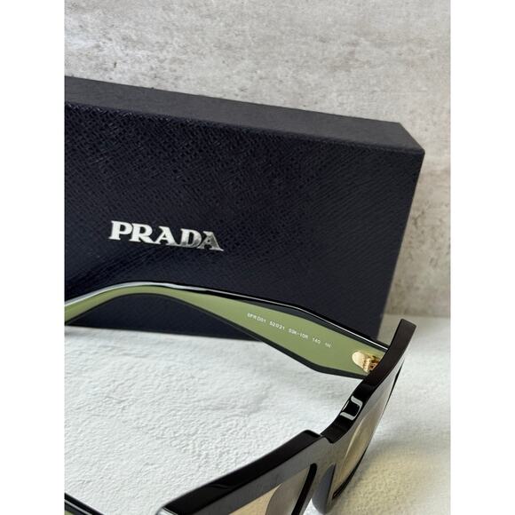 NEW Prada PR D01S Sunglasses in Black Green $390
